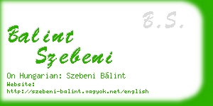 balint szebeni business card