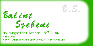 balint szebeni business card